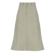 Groene Katoenen Rok met Zakken A.p.c. , Green , Dames