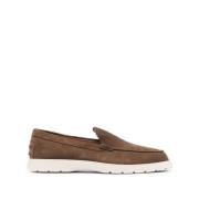 Bruine Mocassin Platte Schoenen Tod's , Brown , Heren