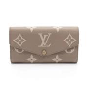 Pre-owned Leather wallets Louis Vuitton Vintage , Beige , Dames