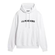 Witte Hoodie Callan Katoen Jersey Sweater J.Lindeberg , White , Heren