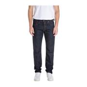 Deep Indigo Regular Denim Jeans Replay , Blue , Heren