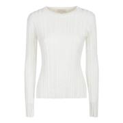 Geribbelde Longsleeve Top Loulou Studio , Beige , Dames