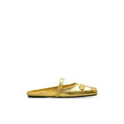 Leren slides Marni , Yellow , Dames