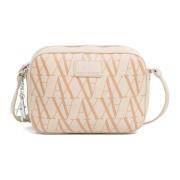 Logo Crossbody Tas met Ritssluiting Armani Exchange , Beige , Dames