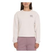 Ronde hals Sweatshirt met Zijlogo Emporio Armani EA7 , White , Dames