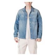 9zero1 donker denim jack Replay , Blue , Heren