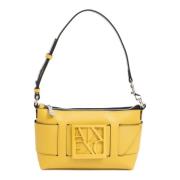 Stijlvolle effen schoudertas met rits Armani Exchange , Yellow , Dames