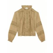 Groene Valda Blouse met Gerimpelde Details Isabel Marant Étoile , Gree...