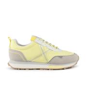 Sportieve Gele Sneakers Munich , Yellow , Dames