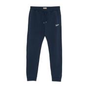 Blauwe Broek Ultiem Comfort Stijl Woolrich , Blue , Heren