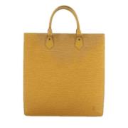 Pre-owned Leather handbags Louis Vuitton Vintage , Yellow , Dames