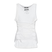 Top met trekkoorden Moschino , White , Dames