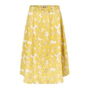 Bloemen Midi Rok Lichtgeel Lollys Laundry , Yellow , Dames