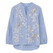 Carmilla Blauwe Blouse Gustav , Blue , Dames