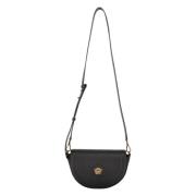 Stijlvolle leren crossbodytas Versace , Black , Dames