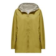 Dames omkeerbare tweekleurige parka BomBoogie , Yellow , Dames