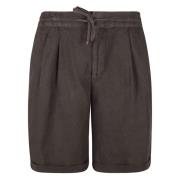 Koffie Bermuda Shorts Brunello Cucinelli , Brown , Heren