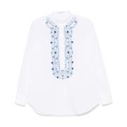 Wit en Blauw Katoenen Overhemd Ermanno Scervino , White , Dames