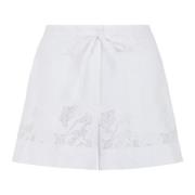 Witte Zomer Shorts Elegante Stijl P.a.r.o.s.h. , White , Dames