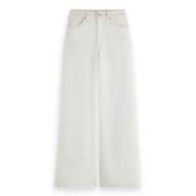 Faded White Wide Leg Jeans Scotch & Soda , White , Dames