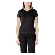 Zwarte Bedrukte T-shirt voor Vrouwen Calvin Klein Jeans , Black , Dame...