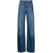 Hoge taille wijde pijp denim jeans Darkpark , Blue , Dames