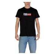 Stijlvol Bedrukt Katoenen T-Shirt Tommy Jeans , Black , Heren