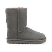 Korte Grijze Suède Laarzen met Bont UGG , Gray , Dames