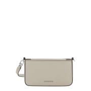 Beige Logo Schoudertas Vrouw Leer Michael Kors , Beige , Dames