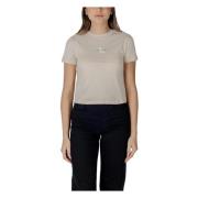 Katoenen T-shirt Klassieke Casual Kleding Calvin Klein Jeans , Beige ,...