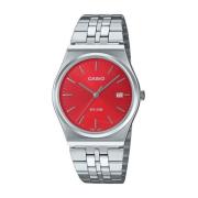 Elegante rode wijzerplaat analoge horloge Casio , Gray , Dames