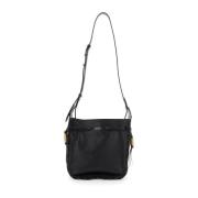 Zwarte bucket bag met trekkoordsluiting Isabel Marant , Black , Dames