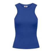 Blauwe Mouwloze Tanktop voor Vrouwen Jacqueline de Yong , Blue , Dames