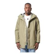 Groene Parka Jas Lichtgewicht Nylon K-Way , Green , Heren