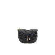 Gewatteerde leren schoudertas met kettingriem Burberry , Black , Dames