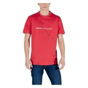 Geprint T-shirt met ronde hals en korte mouwen van katoen Armani Excha...