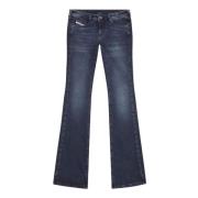 Donkerblauwe Jeans met Lage Taille en Uitlopende Pijpen Diesel , Blue ...