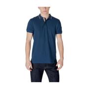 Blauw Katoenen Poloshirt Lente/Zomer Collectie Colmar , Blue , Heren