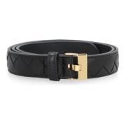 Intrecciato Nappa Leren Riem Bottega Veneta , Black , Dames