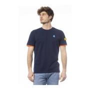 Katoenen Ronde Hals T-Shirt Invicta , Blue , Heren