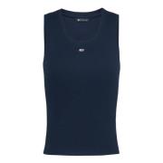 Blauw Mouwloos Tank Top Tommy Jeans , Blue , Dames