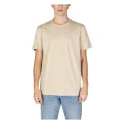 Beige Bedrukt Katoenen Tee Relaxte Pasvorm Calvin Klein Jeans , Beige ...