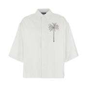 Wit Katoenen Shirt met Print Jacquemus , White , Heren