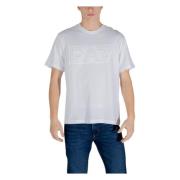 Witte Katoenen T-shirt Ronde Hals Korte Mouw Emporio Armani EA7 , Whit...