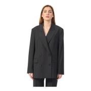 Elegante dames double-breasted jas Hugo Boss , Black , Dames