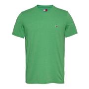 Groene Casual T-shirt voor Mannen Tommy Jeans , Green , Heren