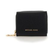 Zwarte Empire Tri-Fold Portemonnee Vrouw Michael Kors , Black , Dames