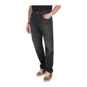 Katoenen Jeans met Knopen voor Heren Diesel , Black , Heren