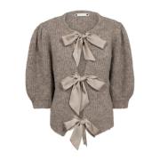 Striklint Cardigan Walnoot Co'Couture , Brown , Dames