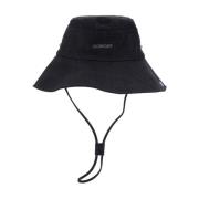 Blauwe Bucket Hat met Logo Tekst Jacquemus , Blue , Heren